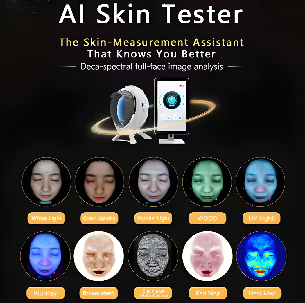 AI Facial Skin Analyser – HD 38MP Camera | 21.5” Touchscreen | 20 Skin ...